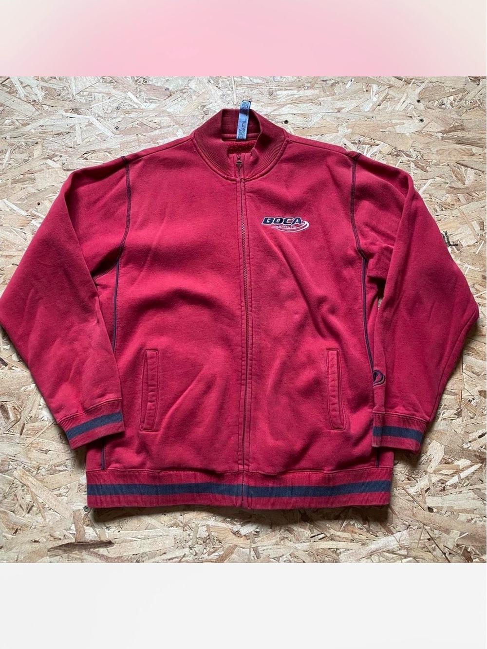 BOCA Authentics Y2K Men's Red Full-Zip Track Vest